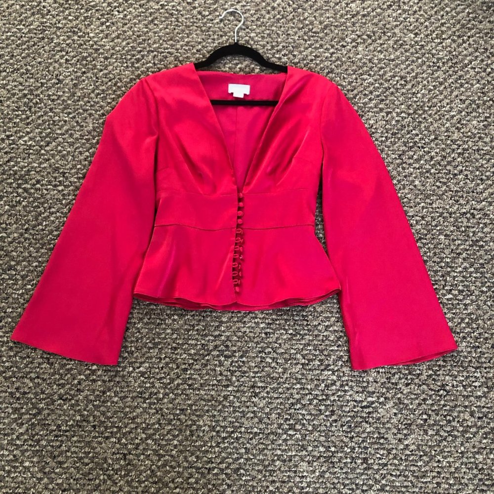 FINDERS Long Sleeve Silk Top